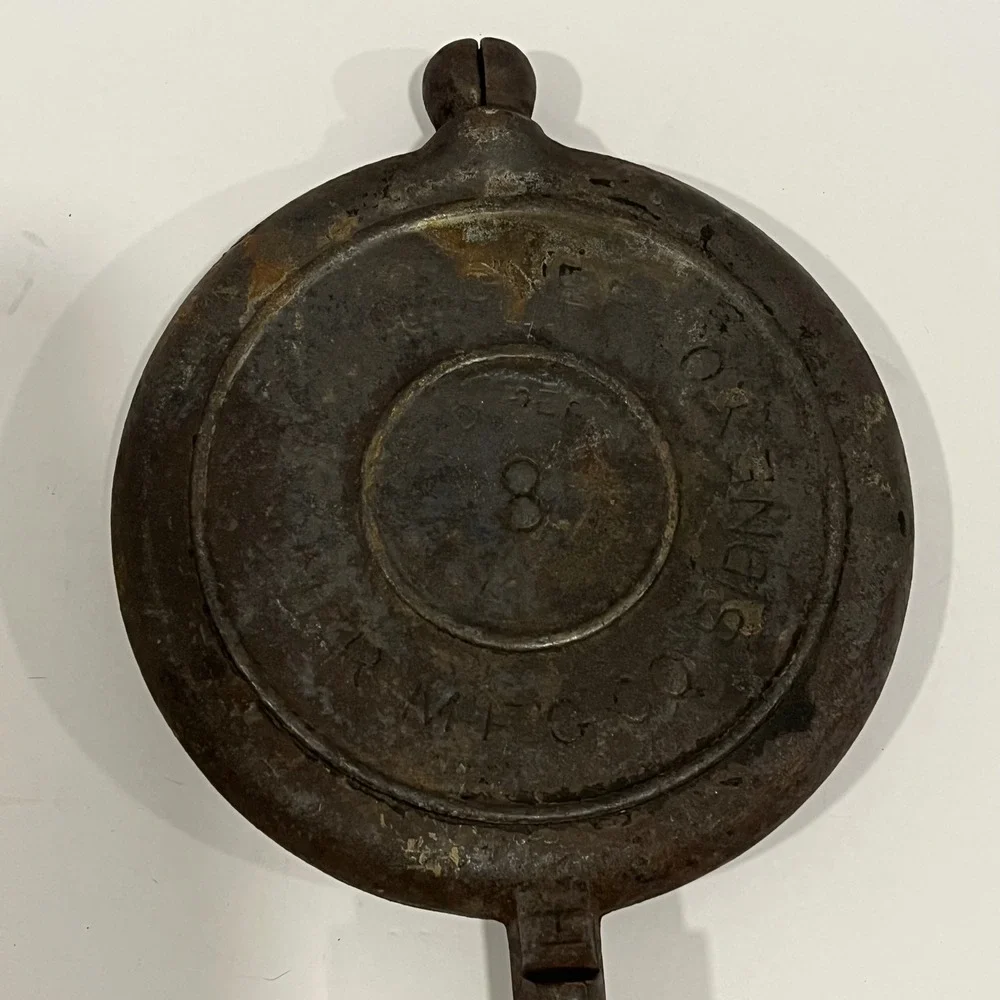 Wagner Mfg Co Sidney O Cast Iron Waffle Iron Paddles No 8 Wood Handle Antique